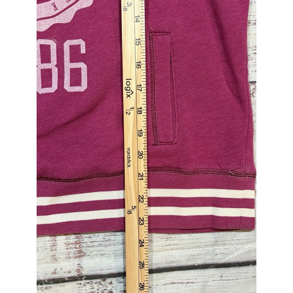 Victoria's Secret Pink Womens Pink 1986 Pullover Sweatshirt Large KangarooPocket - Picture 6 of 10